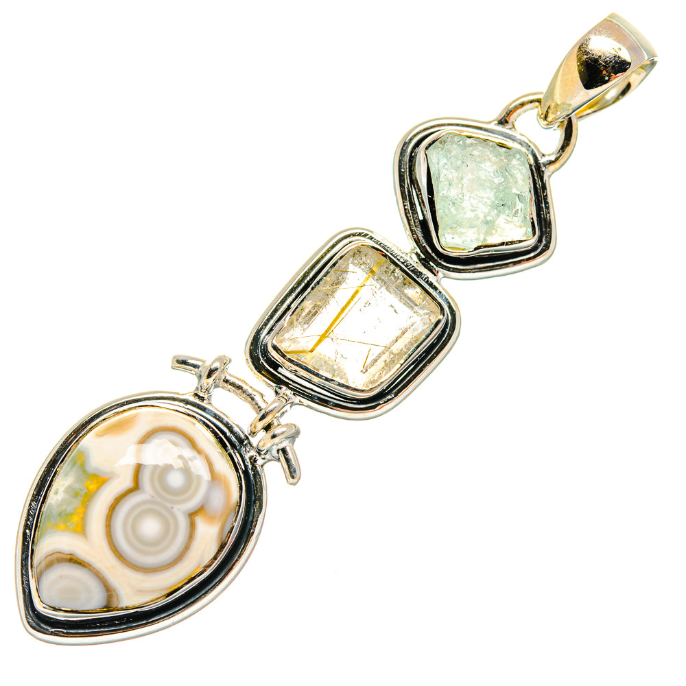 Ocean Jasper Pendants handcrafted by Ana Silver Co - PD25154 - Photo 2
