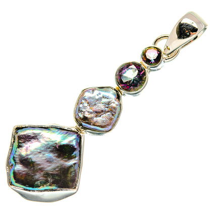 Titanium Mother Of Pearl Pendants handcrafted by Ana Silver Co - PD25173 - Photo 2