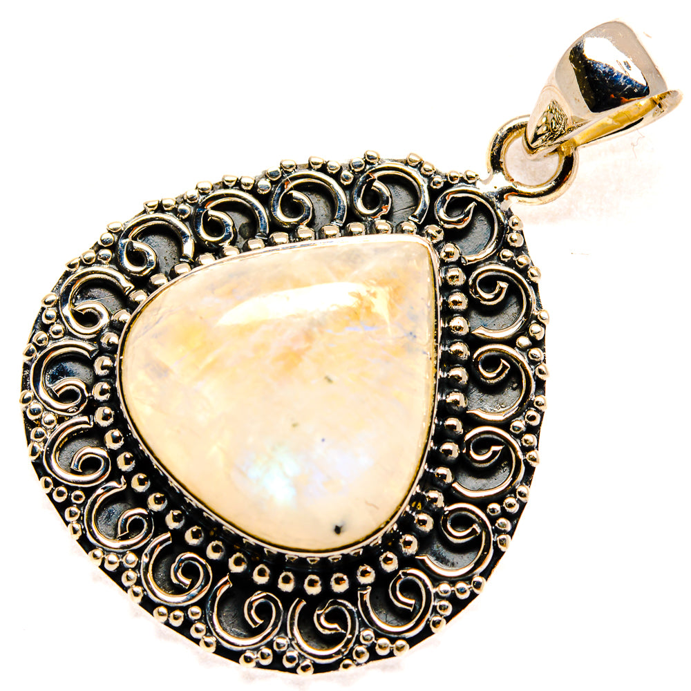 Rainbow Moonstone Pendants handcrafted by Ana Silver Co - PD25211 - Photo 2