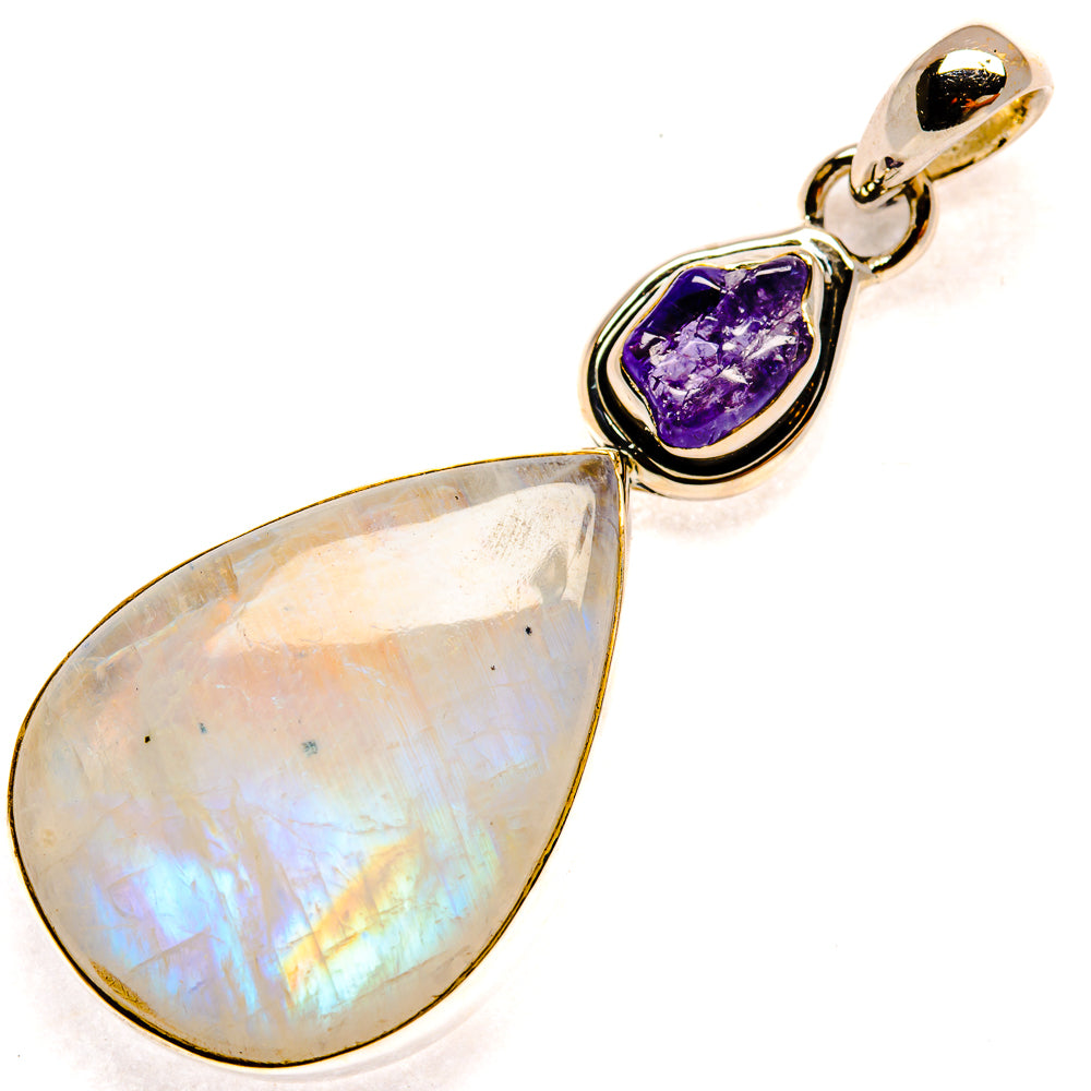 Rainbow Moonstone Pendants handcrafted by Ana Silver Co - PD25213 - Photo 2