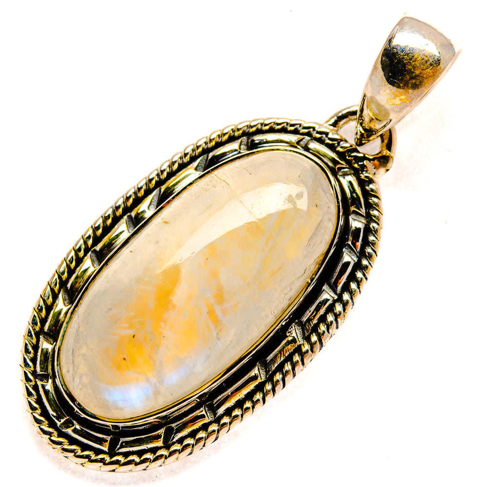 Rainbow Moonstone Pendants handcrafted by Ana Silver Co - PD25215 - Photo 2