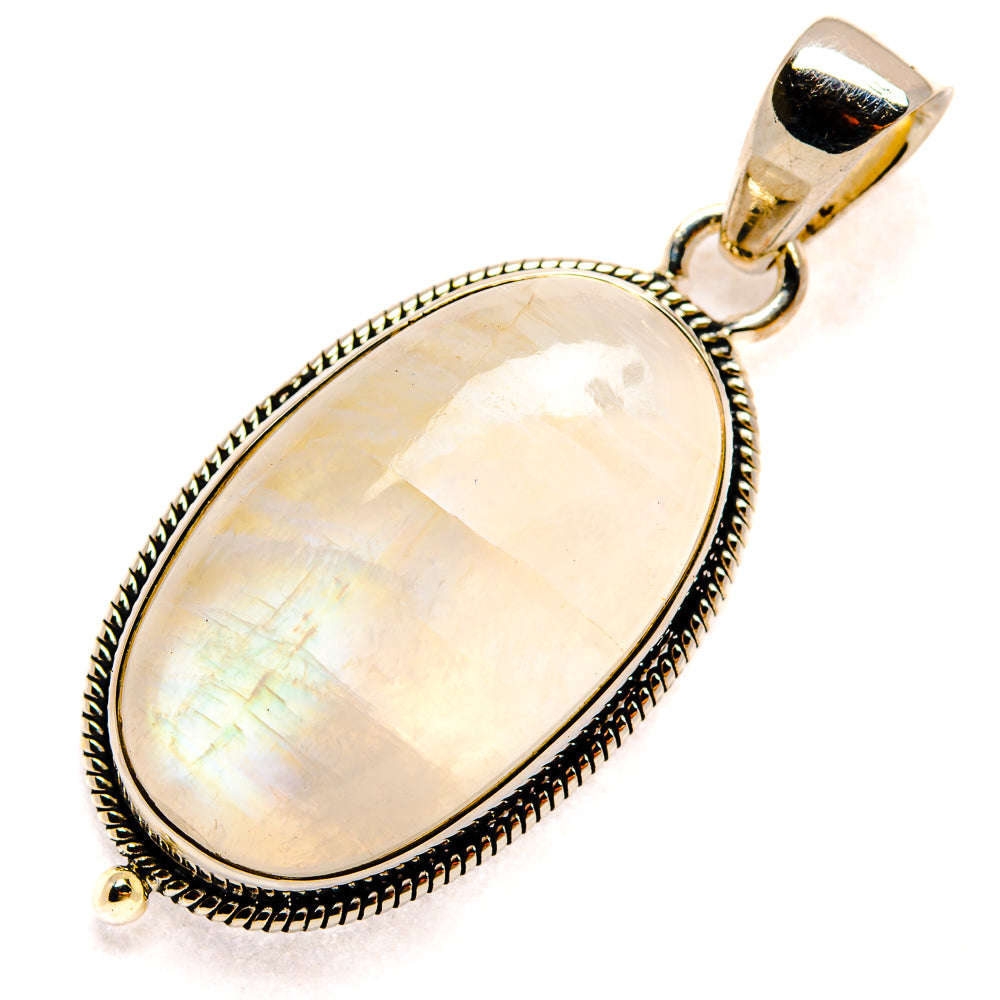 Rianbow Moonstone Pendants handcrafted by Ana Silver Co - PD25216 - Photo 2