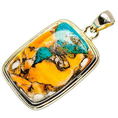 Spiny Oyster Turquoise Pendants handcrafted by Ana Silver Co - PD25229 - Photo 2