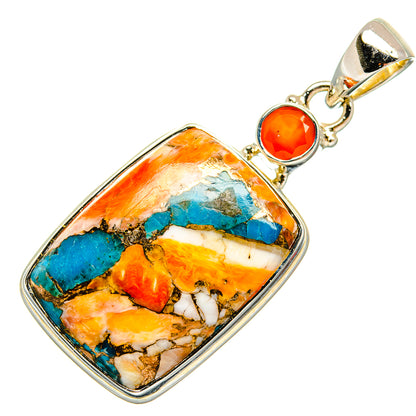 Spiny Oyster Turquoise Pendants handcrafted by Ana Silver Co - PD25248 - Photo 2