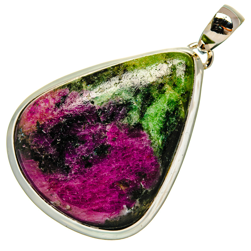 Ruby Zoisite Pendants handcrafted by Ana Silver Co - PD25260 - Photo 2