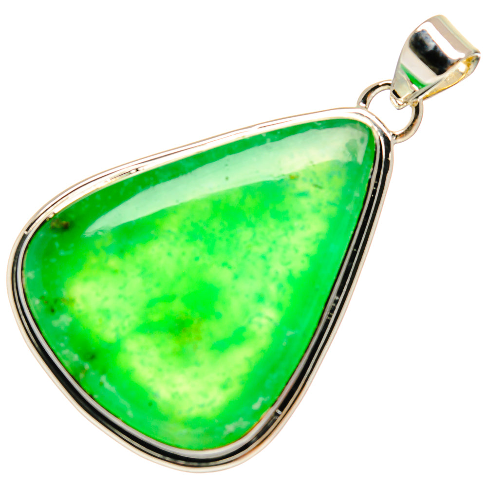 Chrysoprase Pendants handcrafted by Ana Silver Co - PD25261 - Photo 2