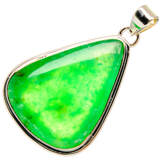 Chrysoprase Pendants handcrafted by Ana Silver Co - PD25261 - Photo 2