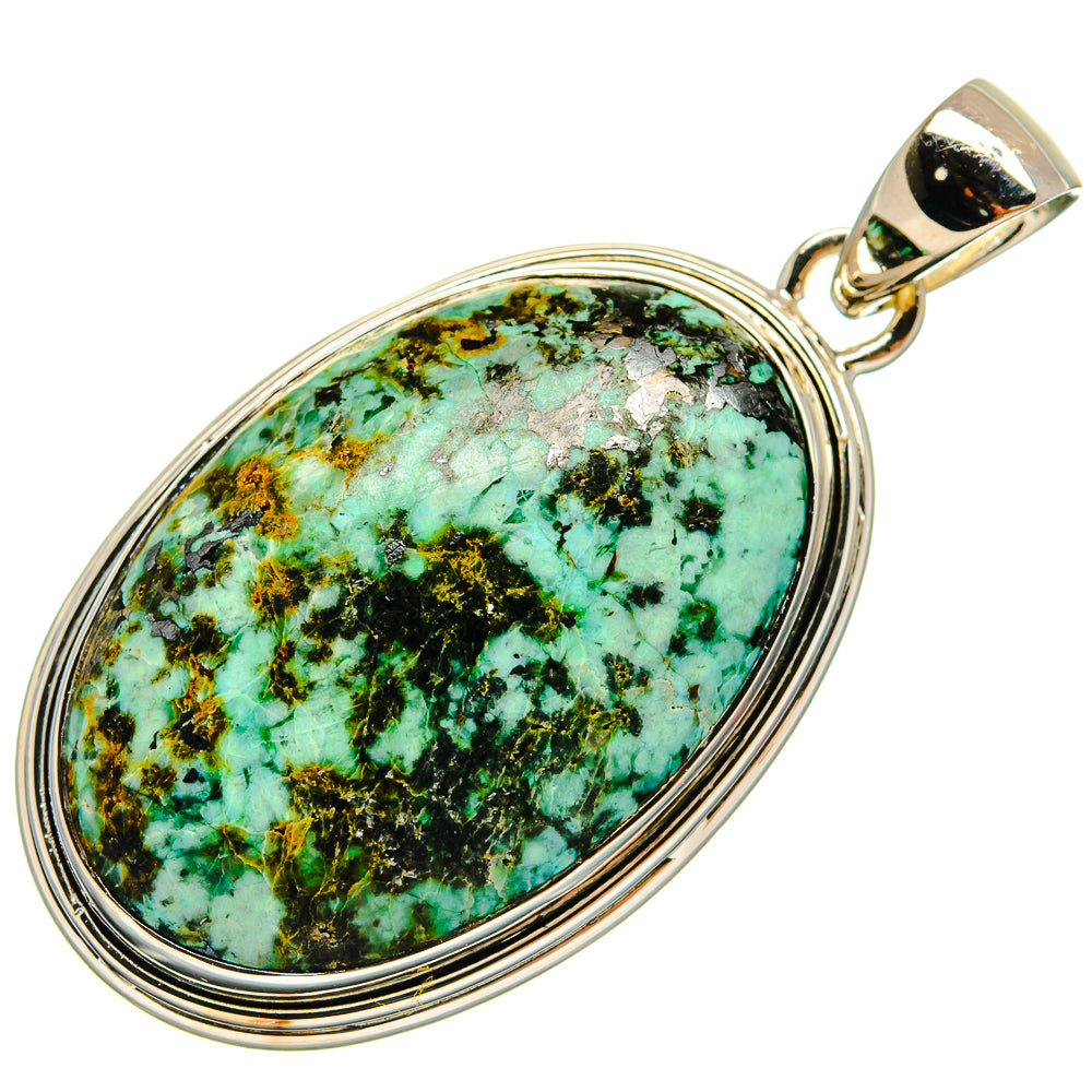 Tibetan Turquoise Pendants handcrafted by Ana Silver Co - PD25262 - Photo 2