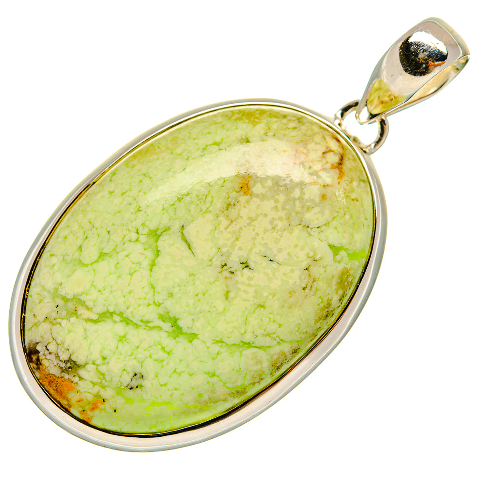 Lemon Chrysoprase Pendants handcrafted by Ana Silver Co - PD25267 - Photo 2