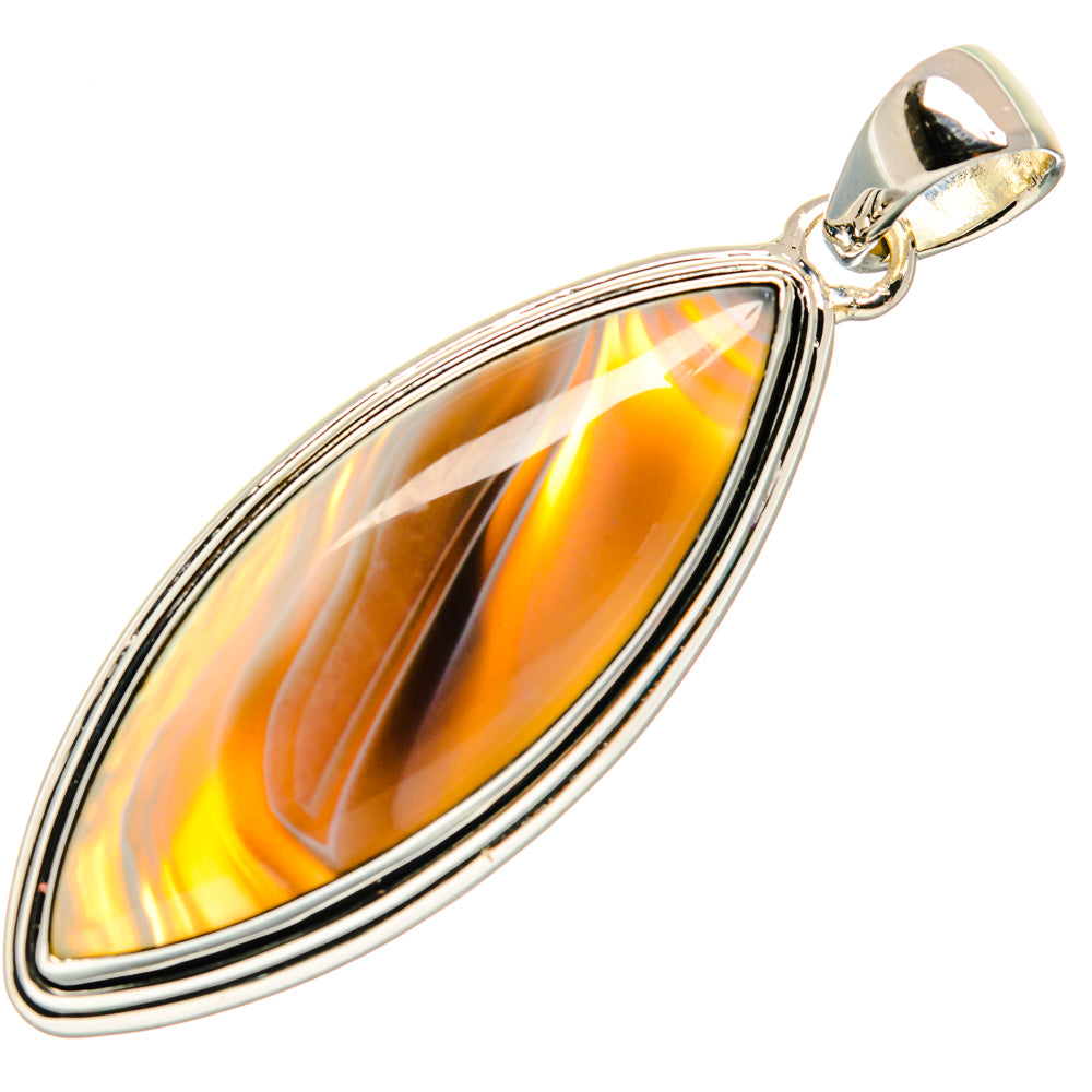 Botswana Agate Pendants handcrafted by Ana Silver Co - PD25272 - Photo 2