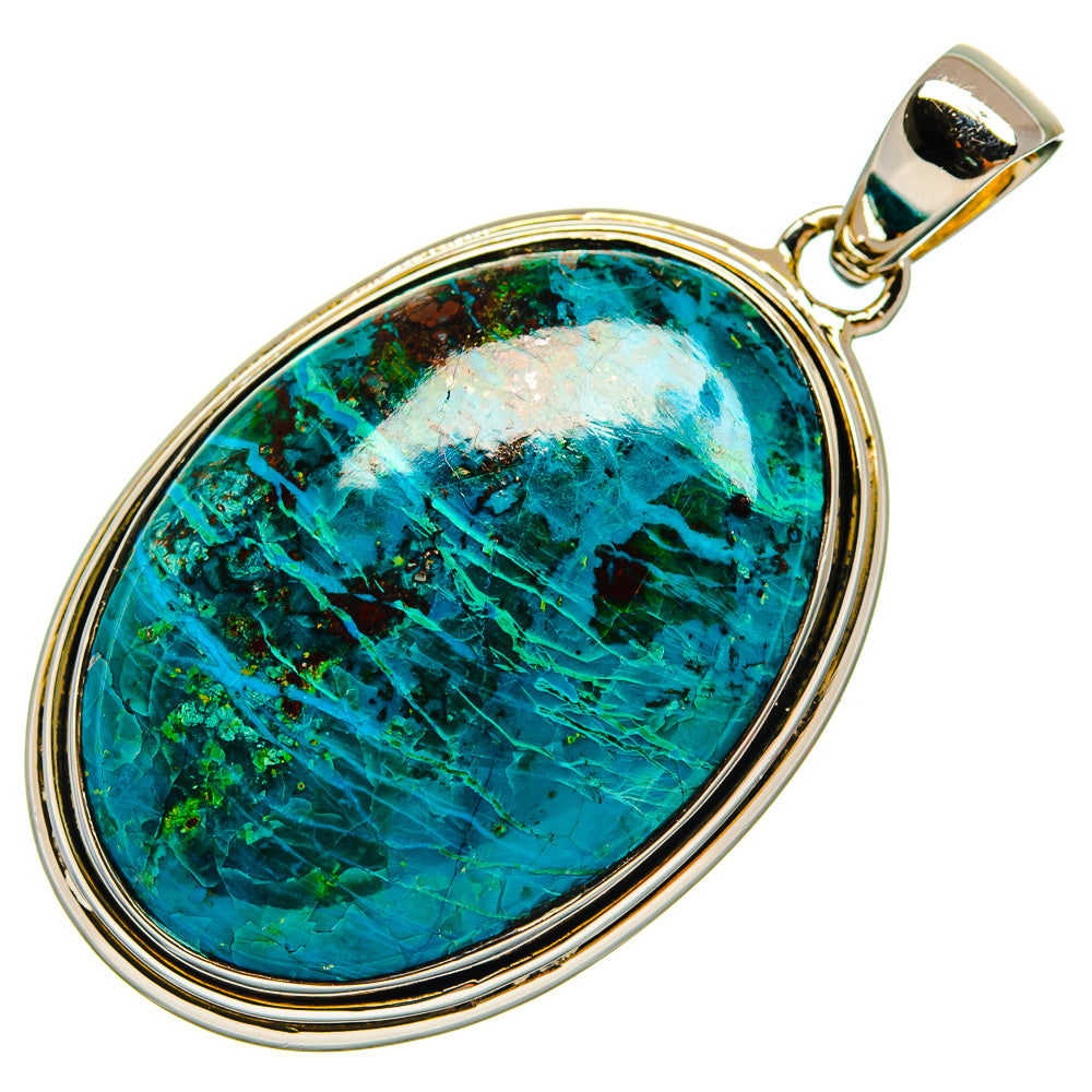 Chrysocolla Pendants handcrafted by Ana Silver Co - PD25277 - Photo 2