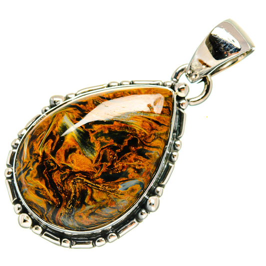 Golden Pietersite Pendants handcrafted by Ana Silver Co - PD25295 - Photo 2