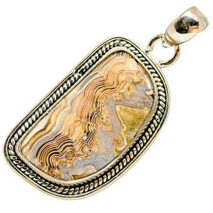 Laguna Lace Agate Pendants handcrafted by Ana Silver Co - PD25306 - Photo 2