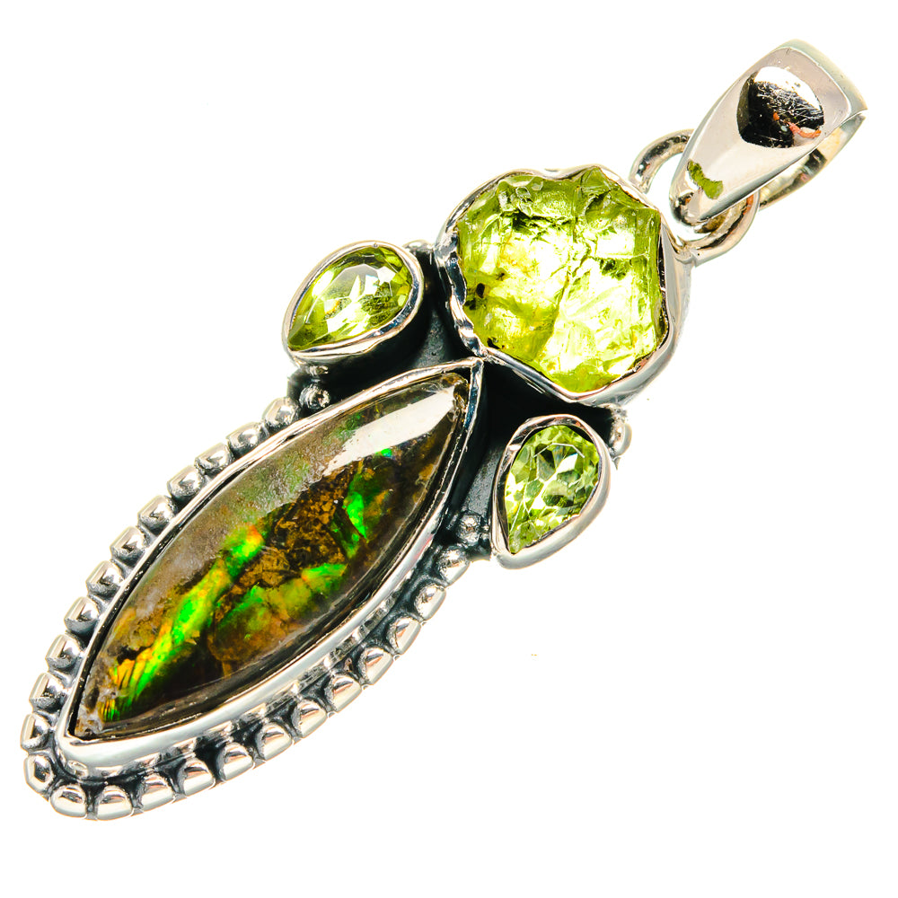 Ammolite Pendants handcrafted by Ana Silver Co - PD25344 - Photo 2