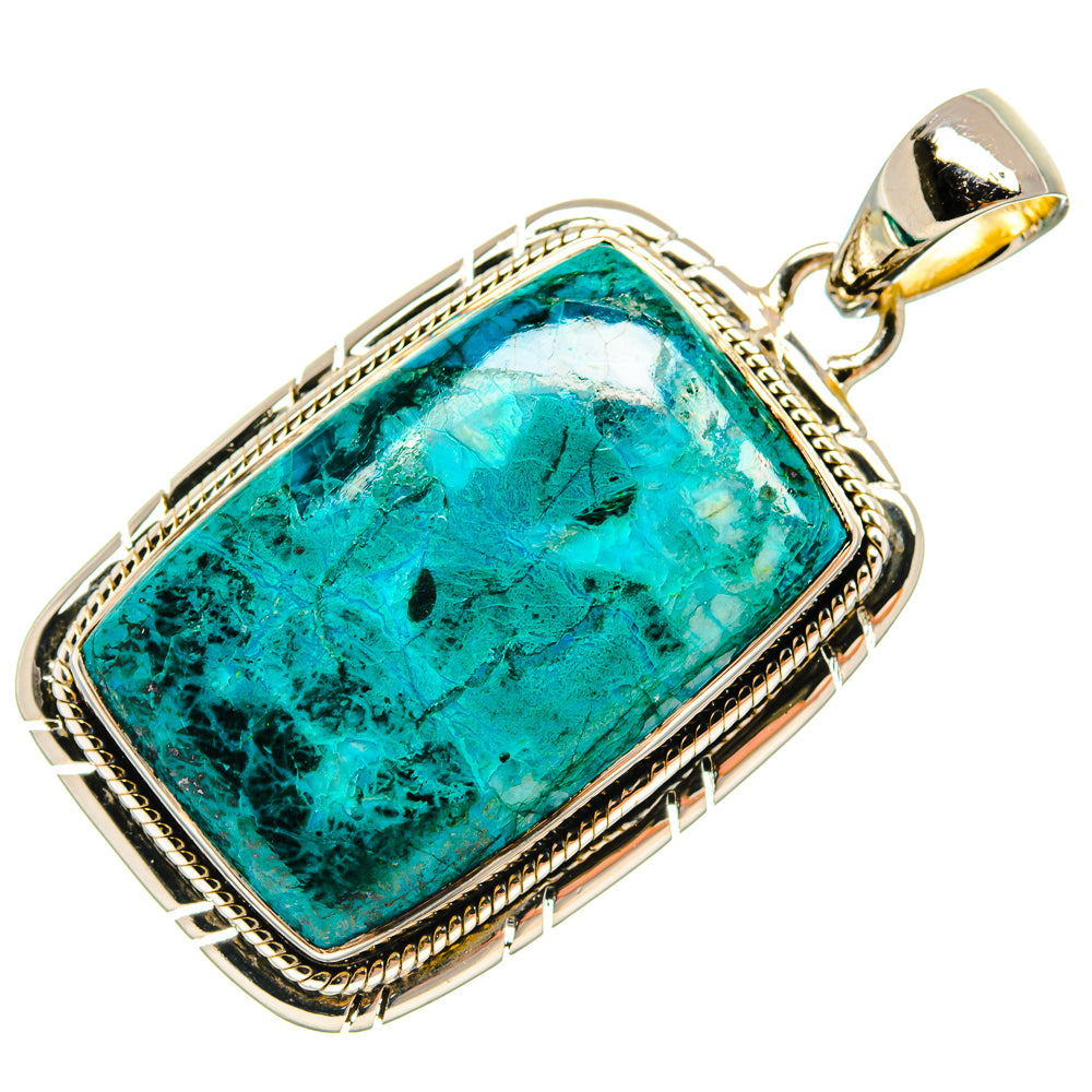 Chrysocolla Pendants handcrafted by Ana Silver Co - PD25360 - Photo 2