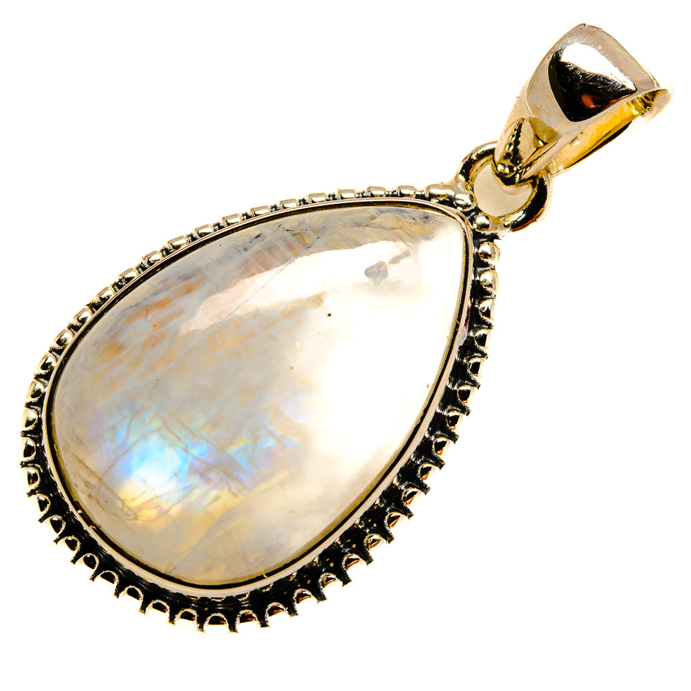 Rainbow Moonstone Pendants handcrafted by Ana Silver Co - PD25389 - Photo 2