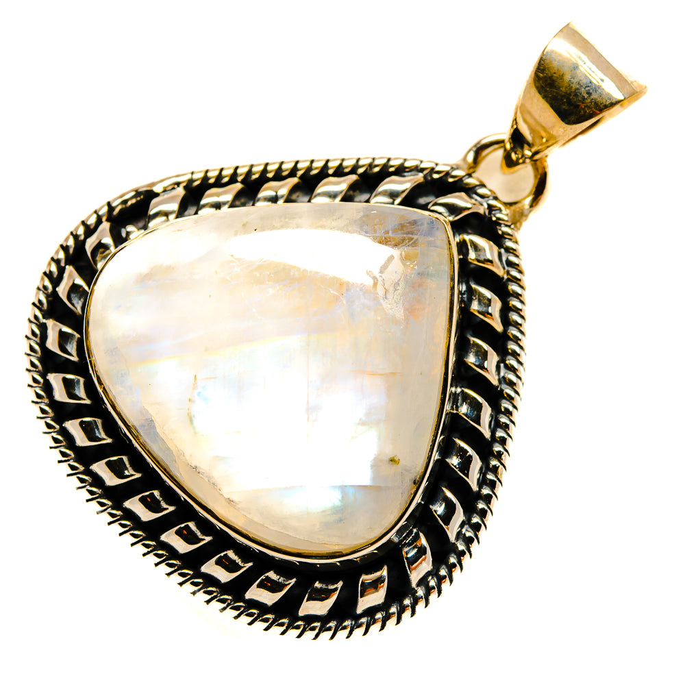 Rainbow Moonstone Pendants handcrafted by Ana Silver Co - PD25391 - Photo 2