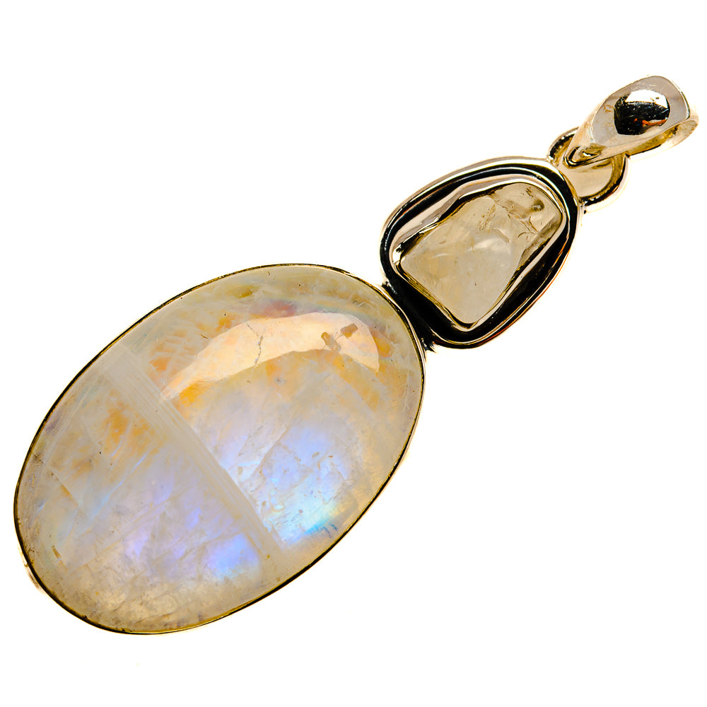 Rainbow Moonstone Pendants handcrafted by Ana Silver Co - PD25393 - Photo 2