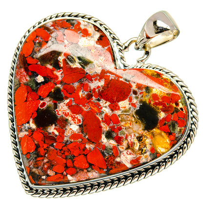 Brecciated Red Jasper Pendants handcrafted by Ana Silver Co - PD25395 - Photo 2