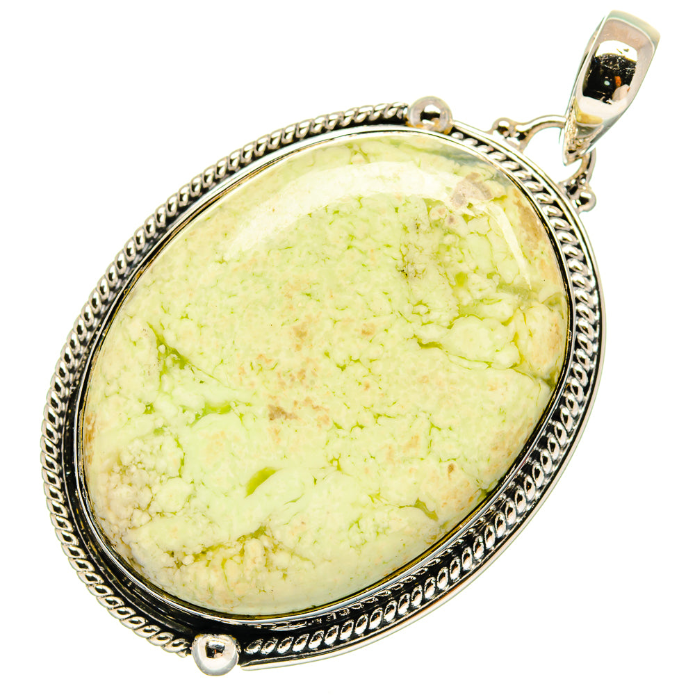 Lemon Chrysoprase Pendants handcrafted by Ana Silver Co - PD25403 - Photo 2