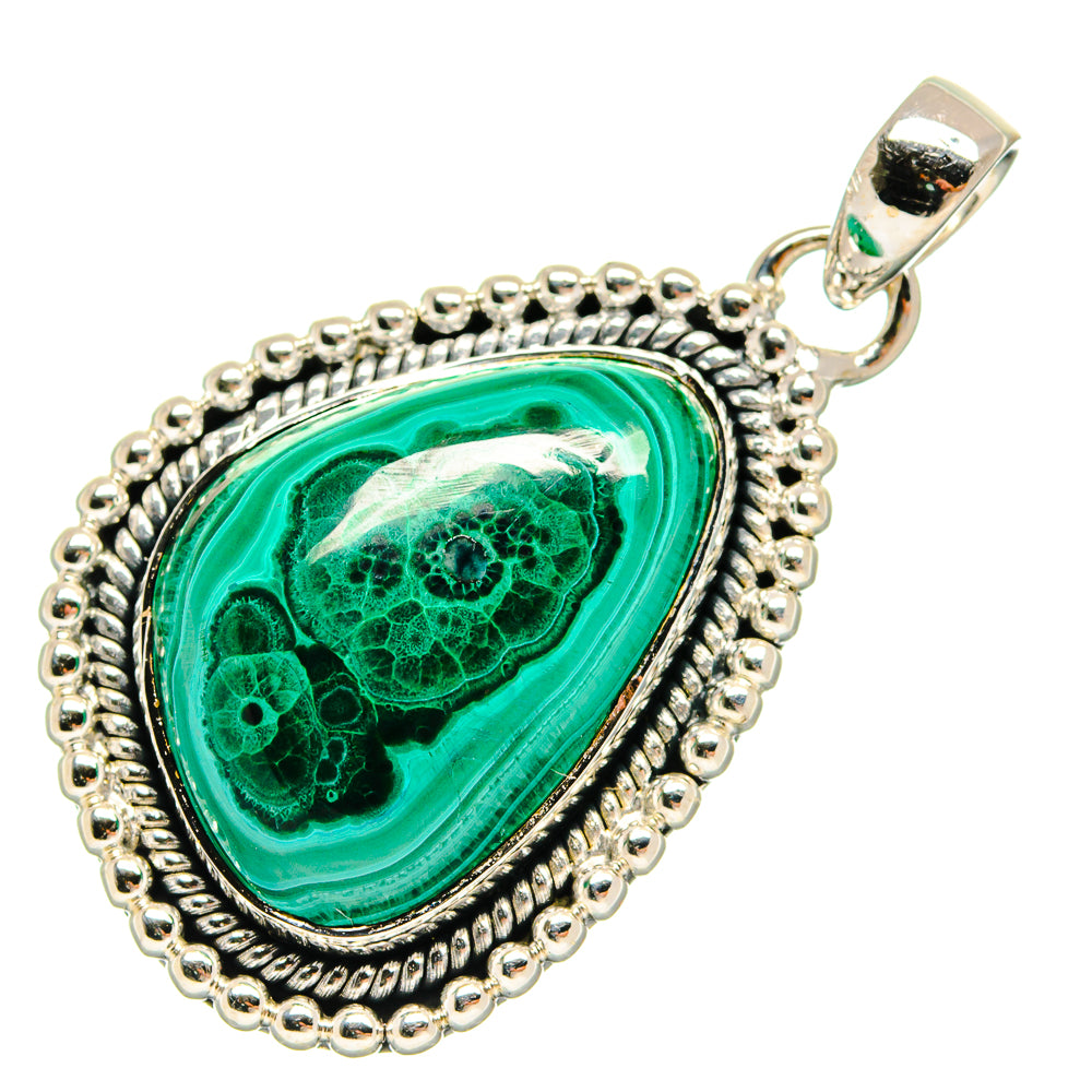 Malachite Pendants handcrafted by Ana Silver Co - PD25441 - Photo 2