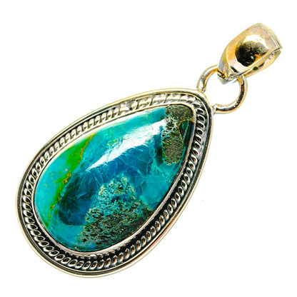 Chrysocolla Pendants handcrafted by Ana Silver Co - PD25443 - Photo 2