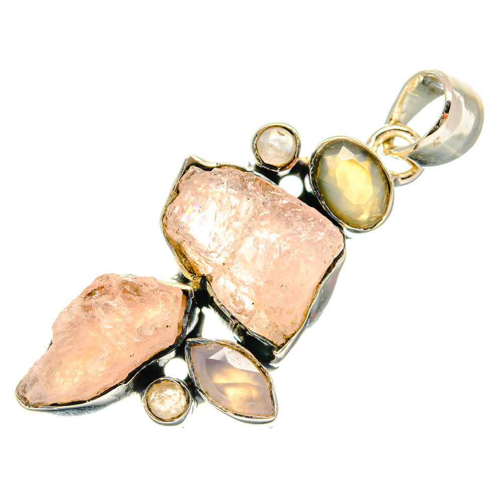 Rose Quartz Pendants handcrafted by Ana Silver Co - PD25460 - Photo 2