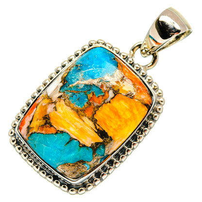 Spiny Oyster Turquoise Pendants handcrafted by Ana Silver Co - PD25469 - Photo 2