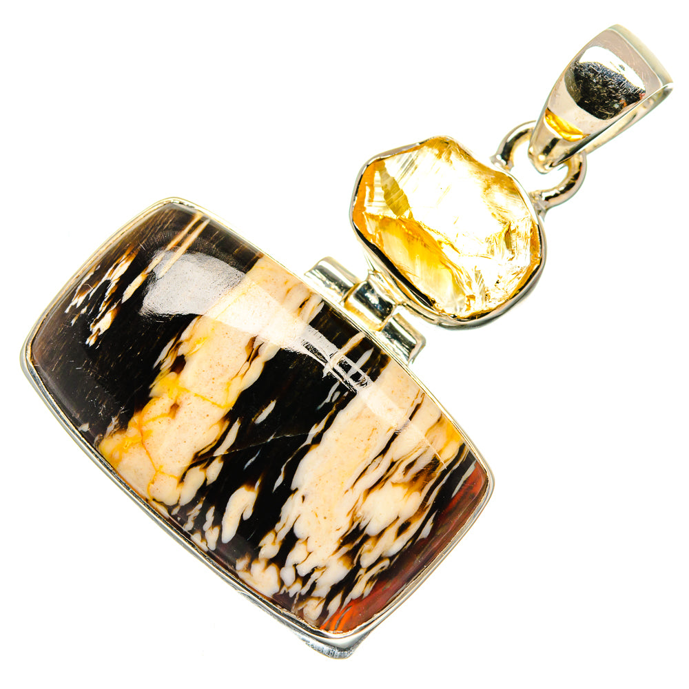 Peanut Wood Jasper Pendants handcrafted by Ana Silver Co - PD25473 - Photo 2