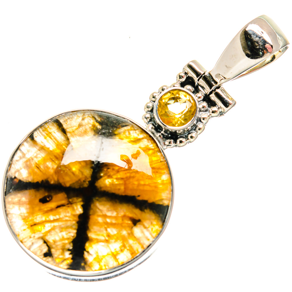 Chiastolite Pendants handcrafted by Ana Silver Co - PD25474 - Photo 2