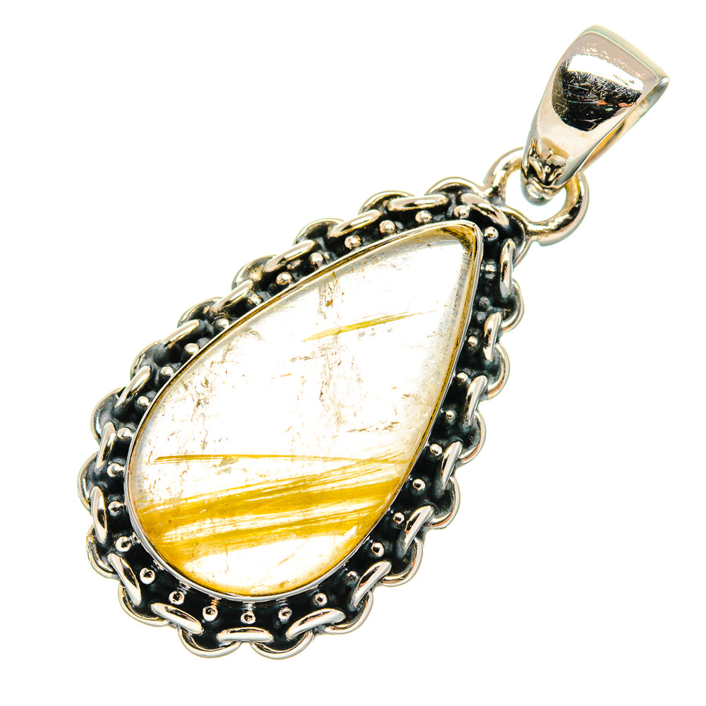 Rutilated Quartz Pendants handcrafted by Ana Silver Co - PD25477 - Photo 2