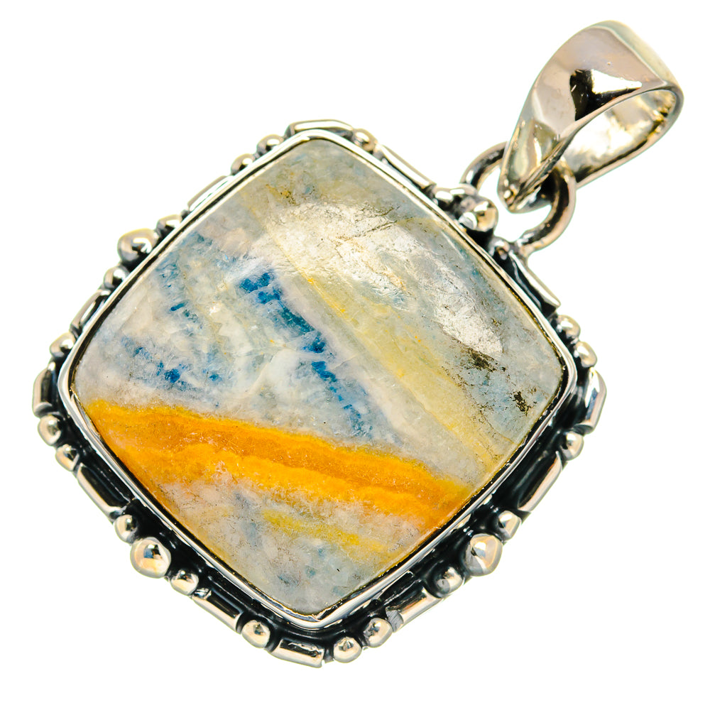 Blue Scheelite Pendants handcrafted by Ana Silver Co - PD25478 - Photo 2