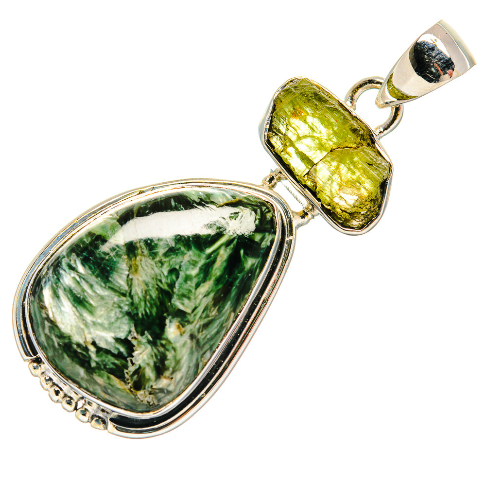 Seraphinite Pendants handcrafted by Ana Silver Co - PD25487 - Photo 2