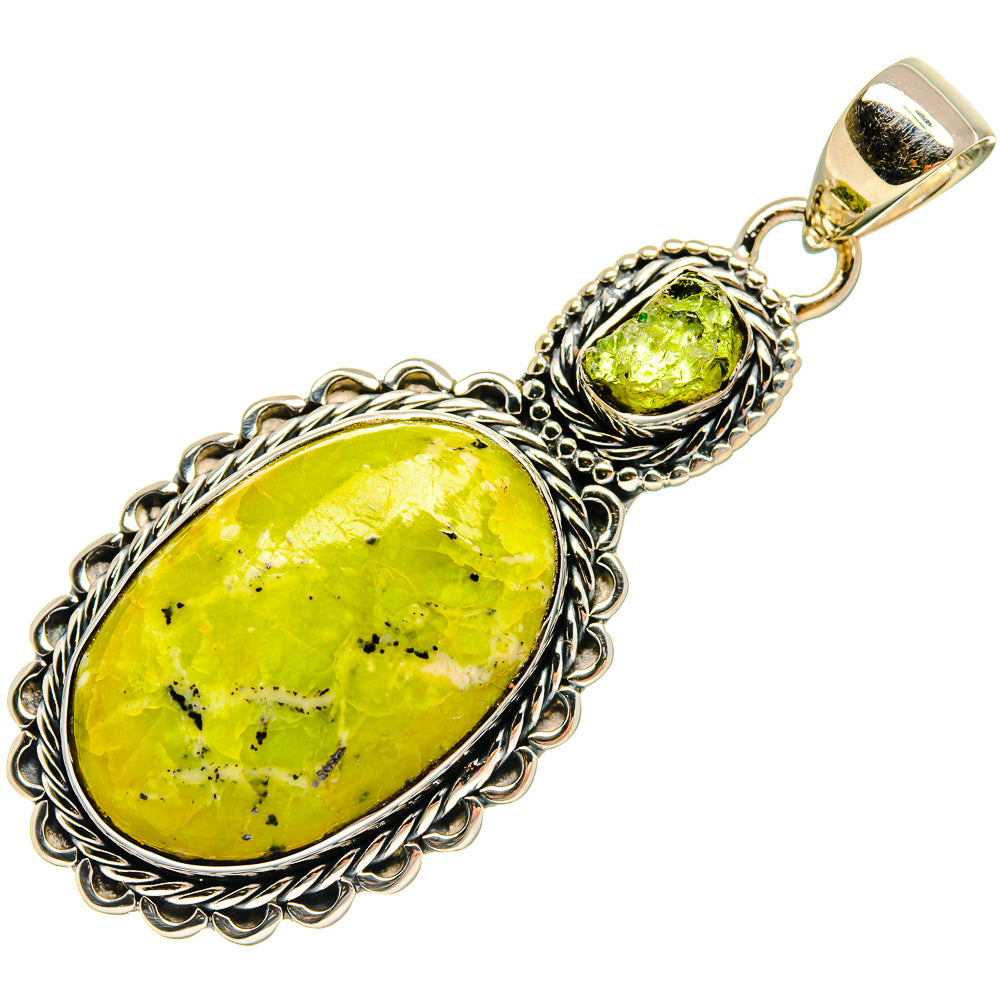 African Green Opal Pendants handcrafted by Ana Silver Co - PD25495 - Photo 2