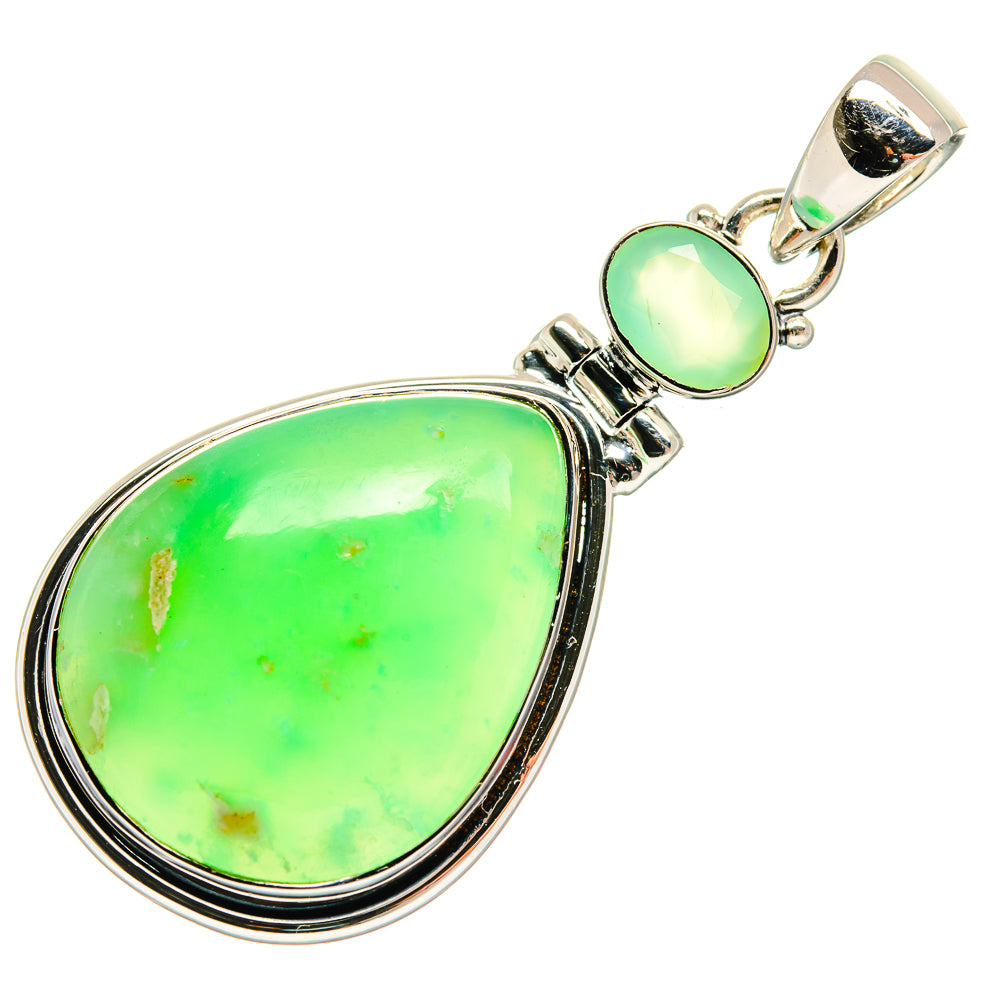 Chrysoprase Pendants handcrafted by Ana Silver Co - PD25496 - Photo 2