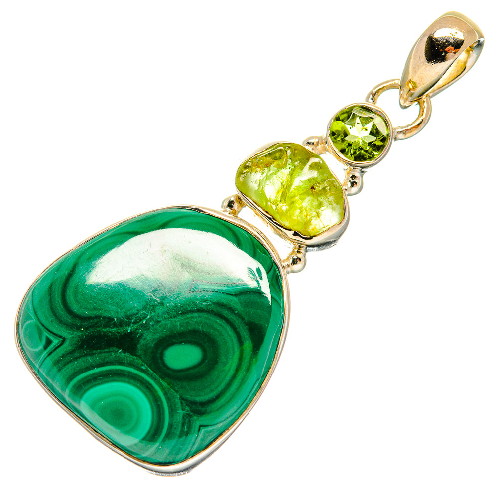 Malachite Pendants handcrafted by Ana Silver Co - PD25497 - Photo 2