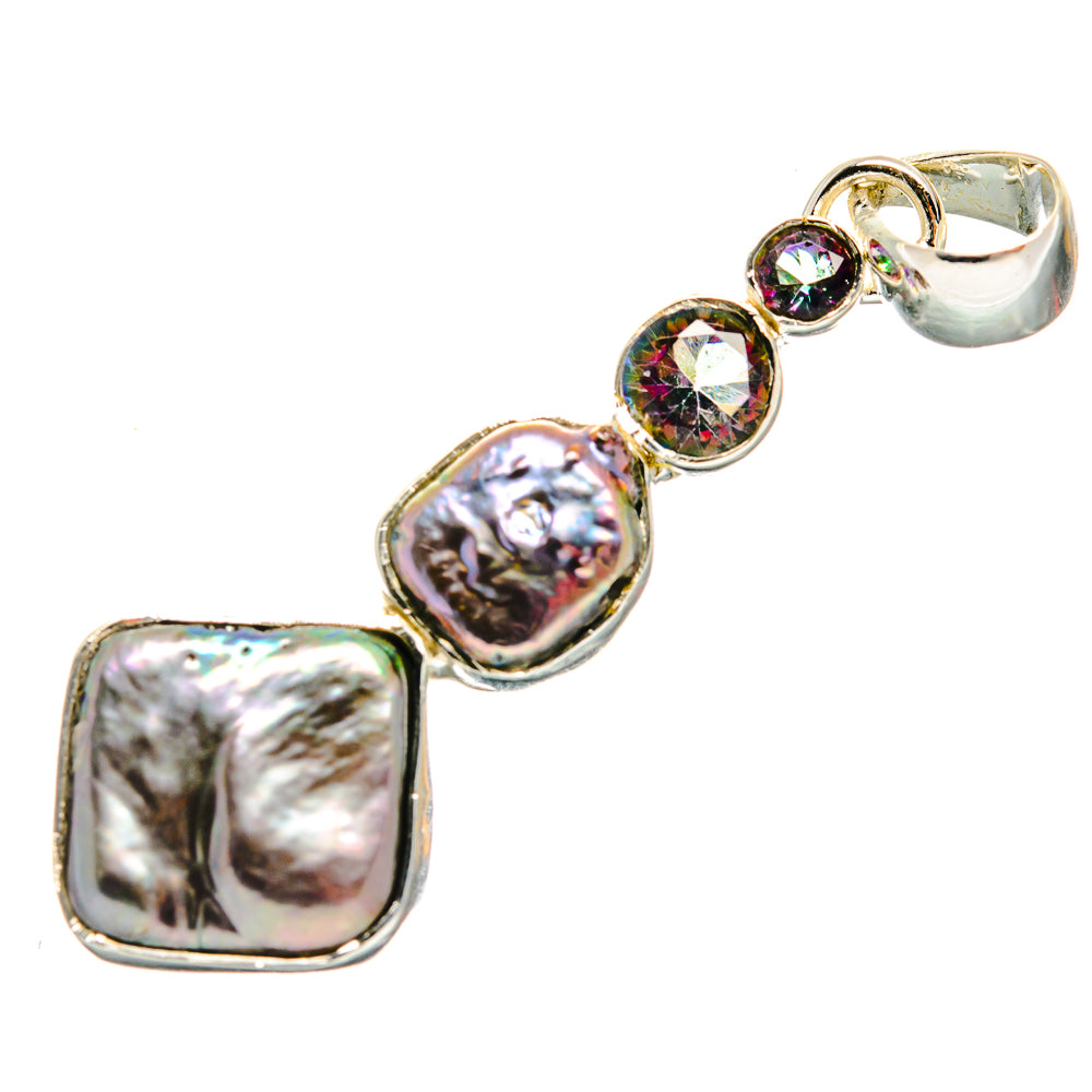 Titanium Mother Of Pearl Pendants handcrafted by Ana Silver Co - PD25512 - Photo 2