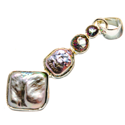 Titanium Mother Of Pearl Pendants handcrafted by Ana Silver Co - PD25512 - Photo 2