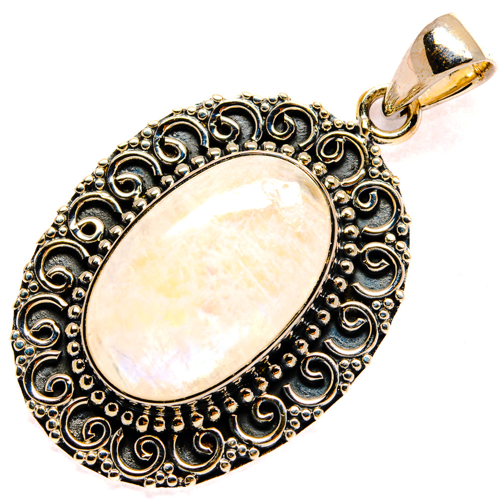 Rainbow Moonstone Pendants handcrafted by Ana Silver Co - PD25526 - Photo 2