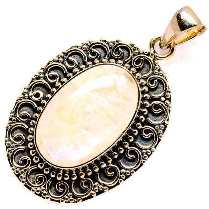 Rainbow Moonstone Pendants handcrafted by Ana Silver Co - PD25526 - Photo 2