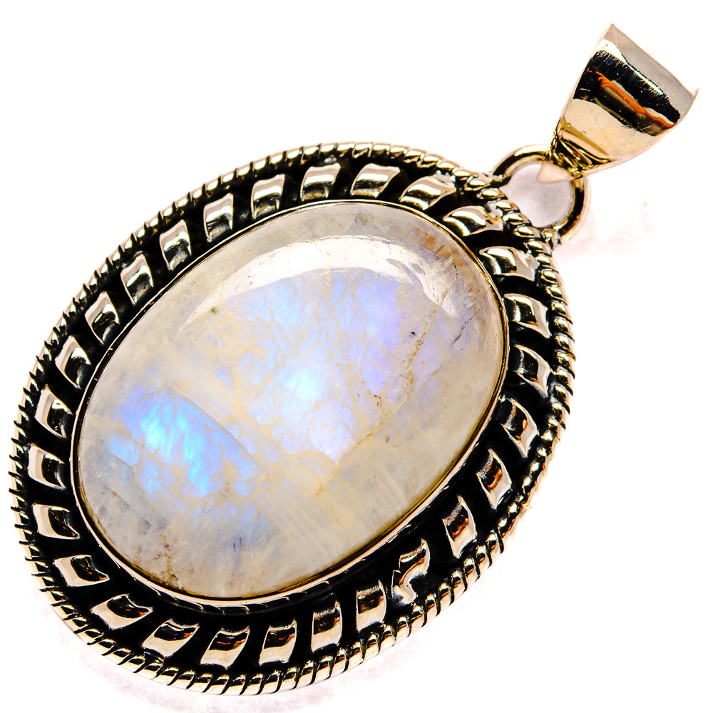 Rainbow Moonstone Pendants handcrafted by Ana Silver Co - PD25528 - Photo 2