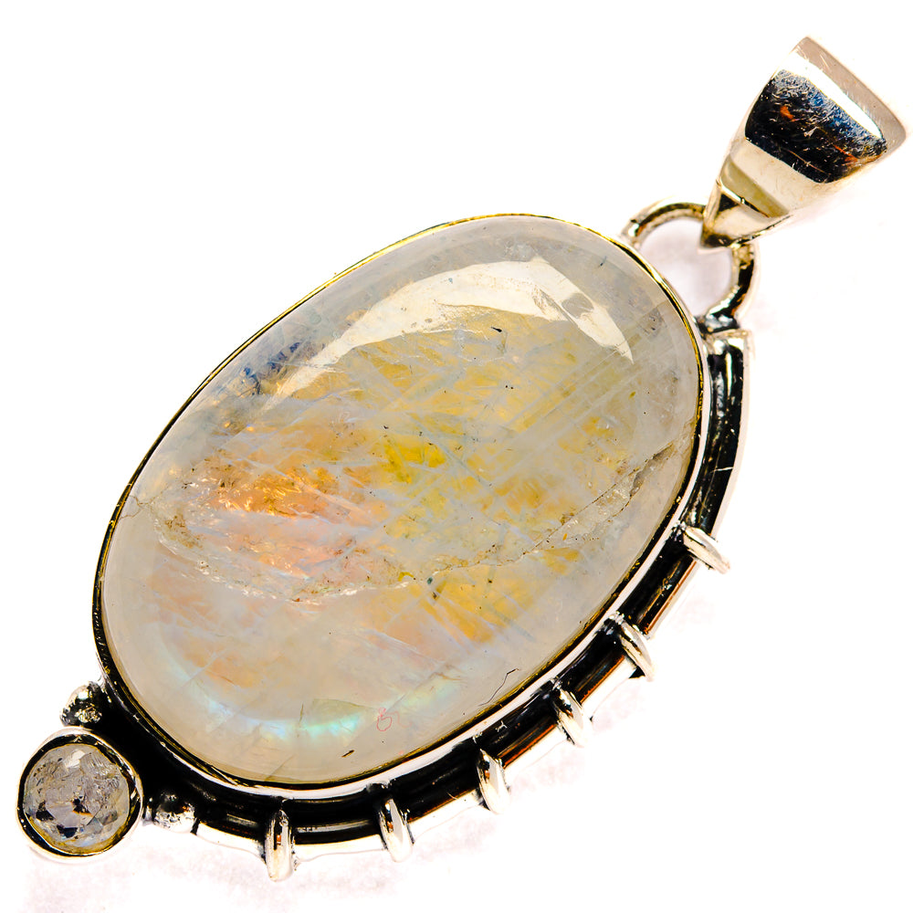 Rainbow Moonstone Pendants handcrafted by Ana Silver Co - PD25531 - Photo 2