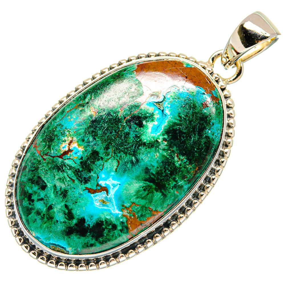 Chrysocolla Pendants handcrafted by Ana Silver Co - PD25552 - Photo 2