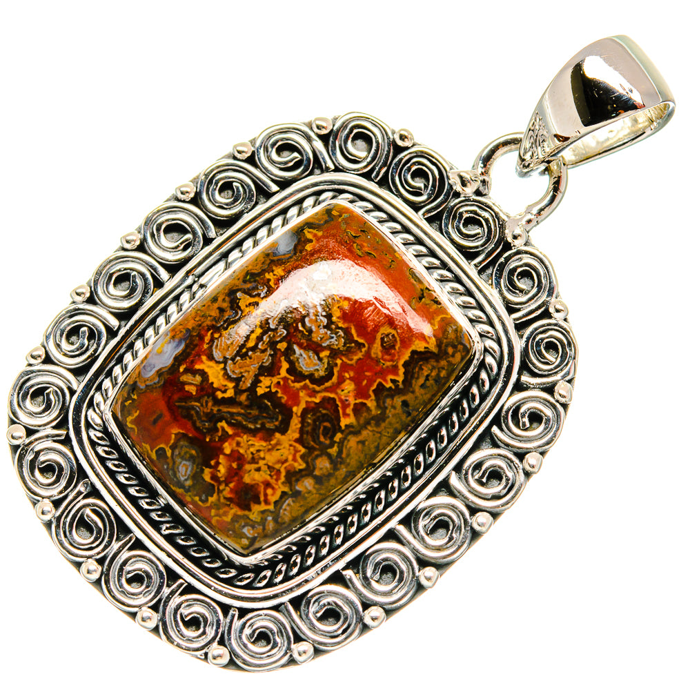Moroccan Agate Pendants handcrafted by Ana Silver Co - PD25554 - Photo 2