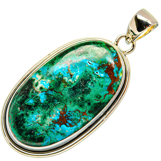 Chrysocolla Pendants handcrafted by Ana Silver Co - PD25559 - Photo 2