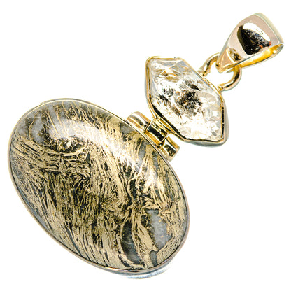 Pyrite Agate Pendants handcrafted by Ana Silver Co - PD25582 - Photo 2