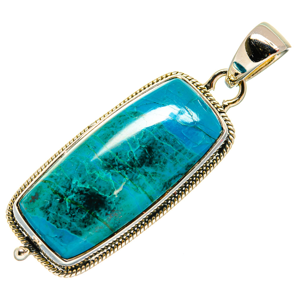 Chrysocolla Pendants handcrafted by Ana Silver Co - PD25584 - Photo 2