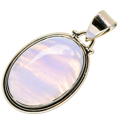 Blue Lace Agate Pendants handcrafted by Ana Silver Co - PD25586 - Photo 2