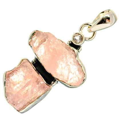 Rose Quartz Pendants handcrafted by Ana Silver Co - PD25619 - Photo 2