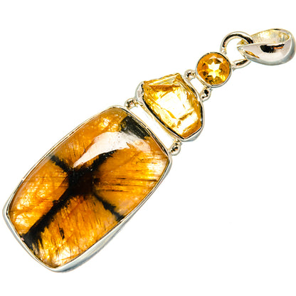 Chiastolite Pendants handcrafted by Ana Silver Co - PD25654 - Photo 2
